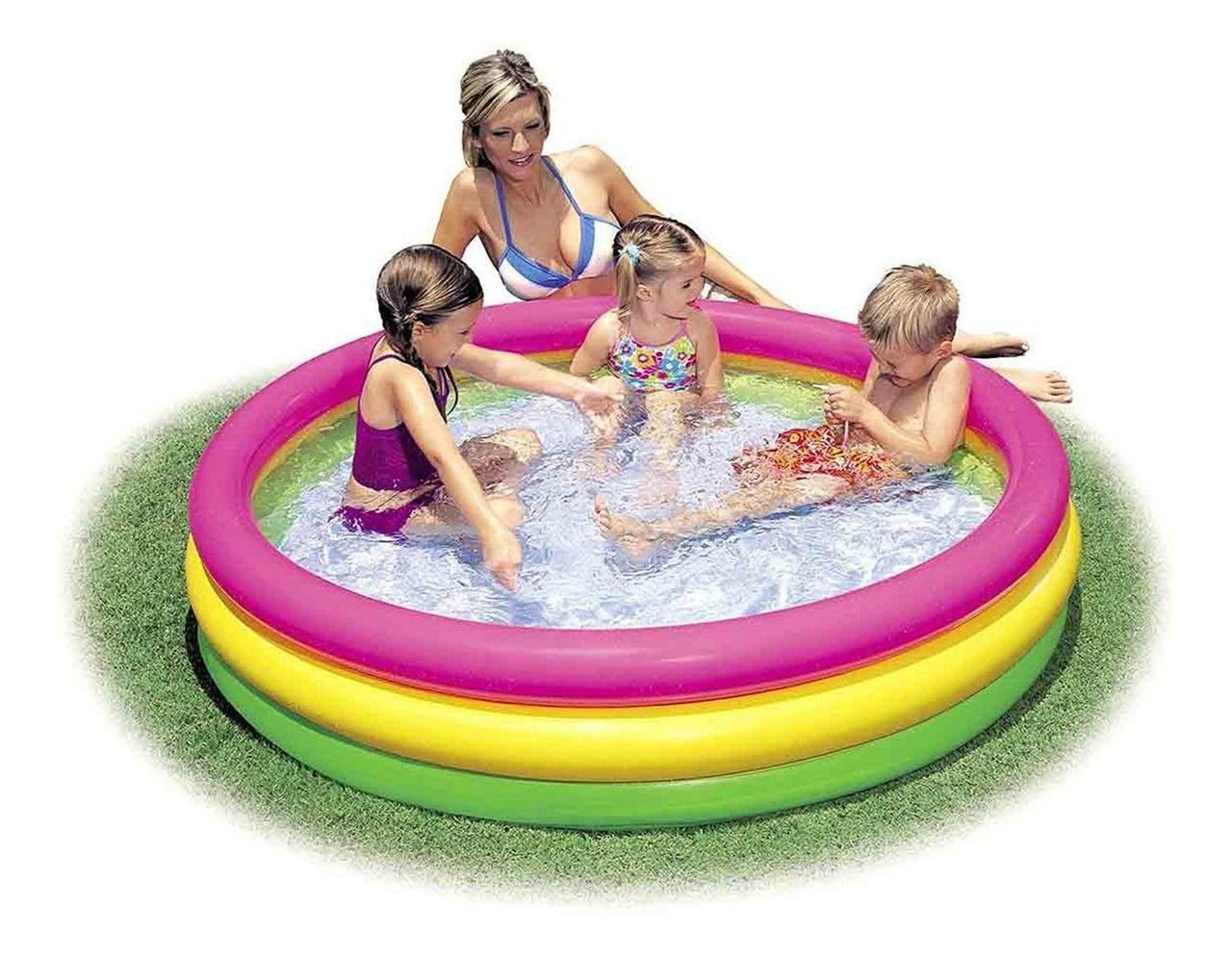 Alberca Piscina Inflable 3 Aros Para Niño 33cm Hogar Intex