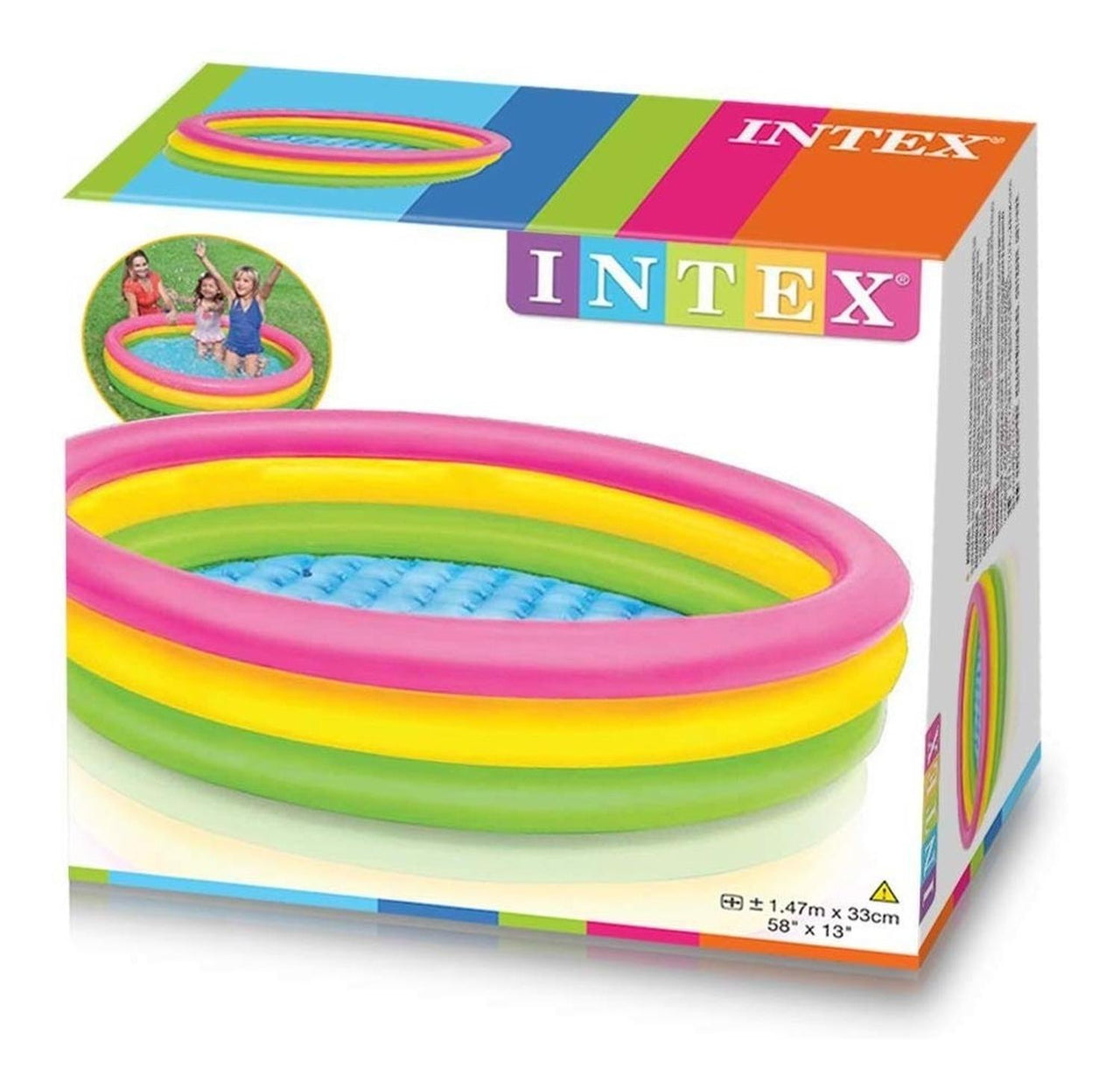 Alberca Piscina Inflable 3 Aros Para Niño 33cm Hogar Intex