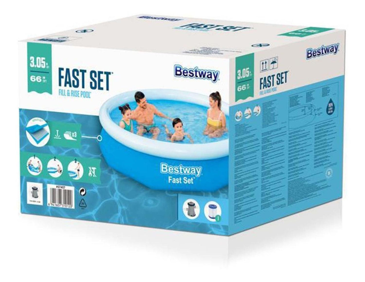 Alberca Piscina Semi Inflable Con Bomba Filtro Set Bestway