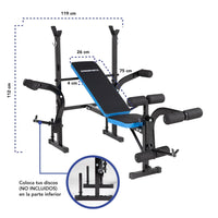 Thumbnail for Aparato Press de Banca para Pecho Multiposiciones 140-1 Carga Maxima 120 kg