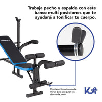 Thumbnail for Aparato Press de Banca para Pecho Multiposiciones 140-1 Carga Maxima 120 kg