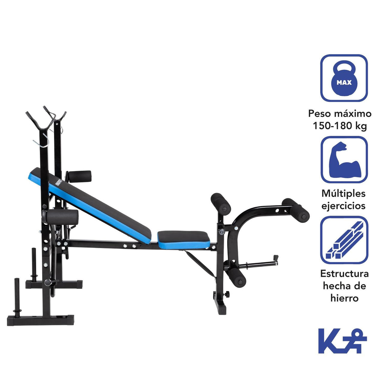 Aparato Press de Banca para Pecho Multiposiciones 140-1 Carga Maxima 120 kg