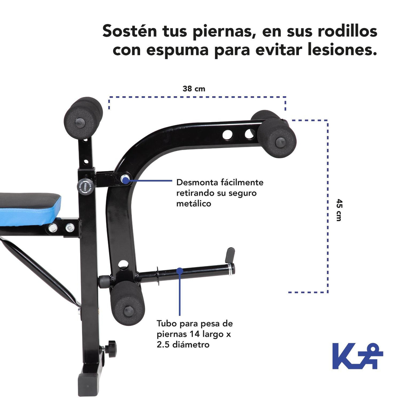 Aparato Press de Banca para Pecho Multiposiciones 140-1 Carga Maxima 120 kg