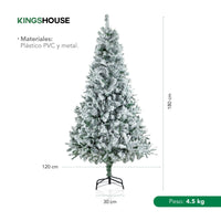 Thumbnail for Árbol Navidad Nevado 1.80 m Artificial 800 Ramas con Soporte