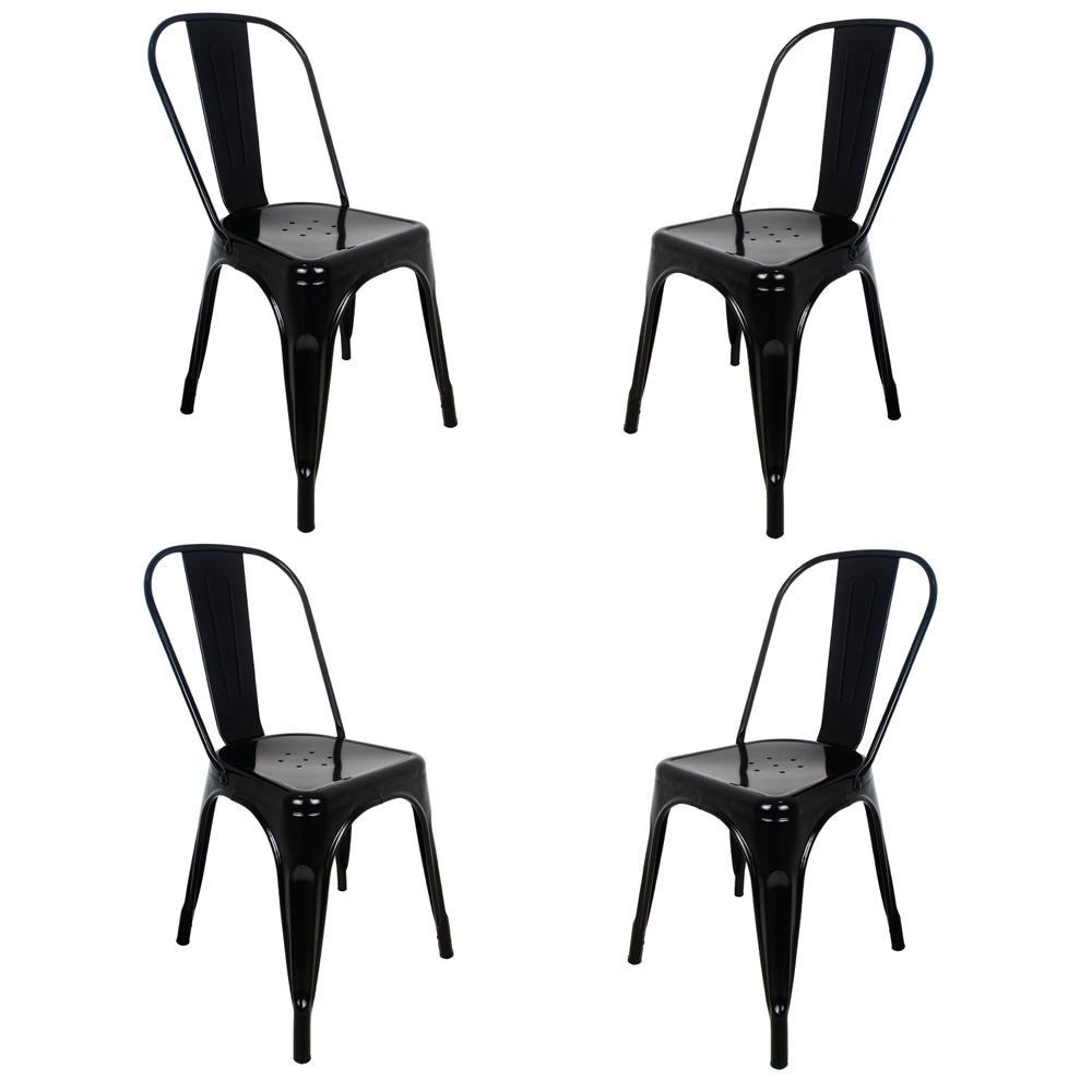 Silla Tolix Metal Comedor Casa Restaurante Exterior 4 Piezas