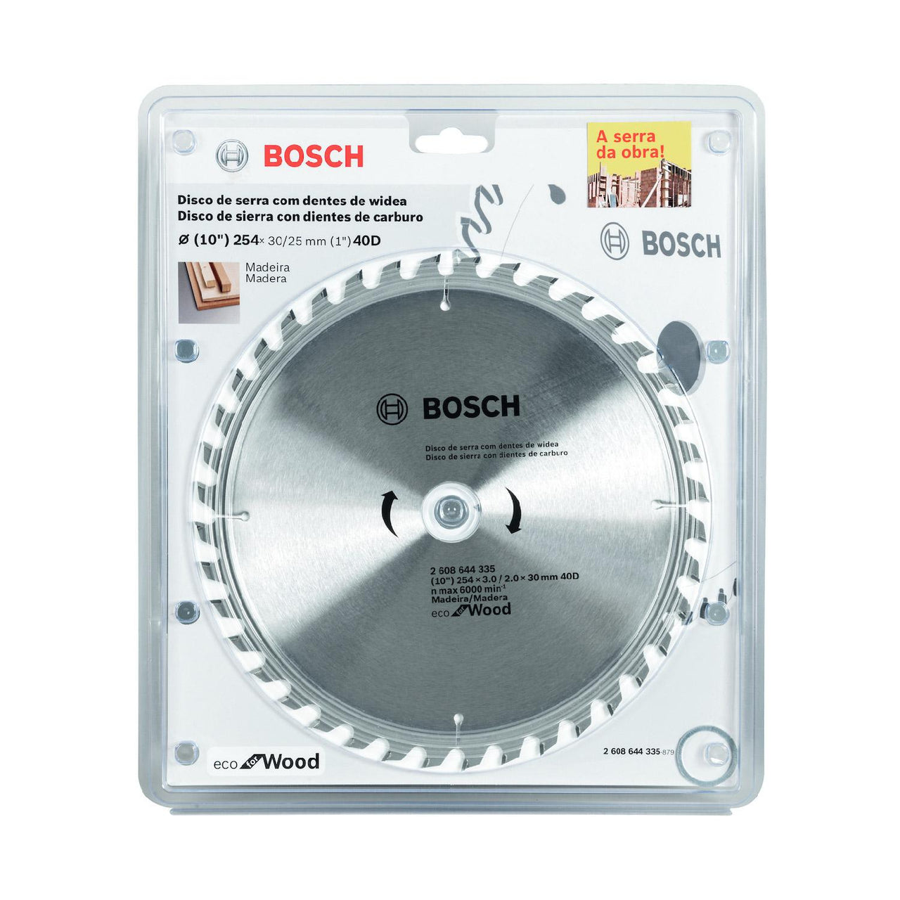 Disco De Sierra Circular Ecoline ø254x30mm 40 Dientes Bosch