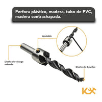 Thumbnail for 10 Brocas Escalonada Circular Avellanadora Sacabocado Madera