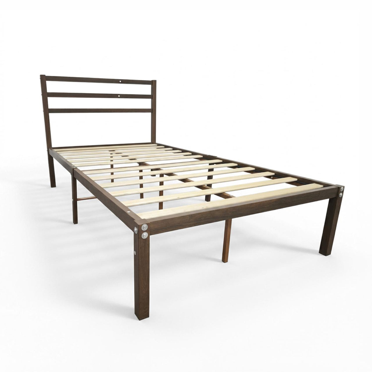 Base Cama Individual Metal y Madera Minimalista Resistente