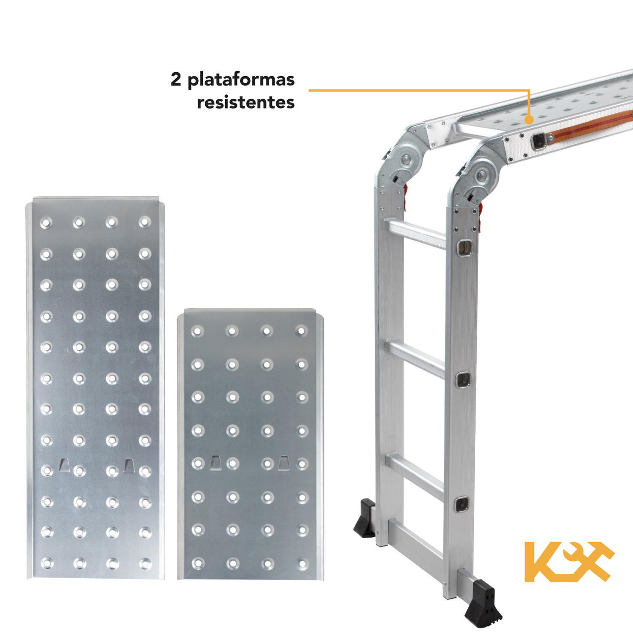 Escalera Multiposiciones De Aluminio 3.5 Metros 12 Peldaños