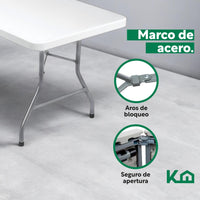 Thumbnail for Mesa plegable 180 cm Exterior Jardín Portafolio 2 Piezas