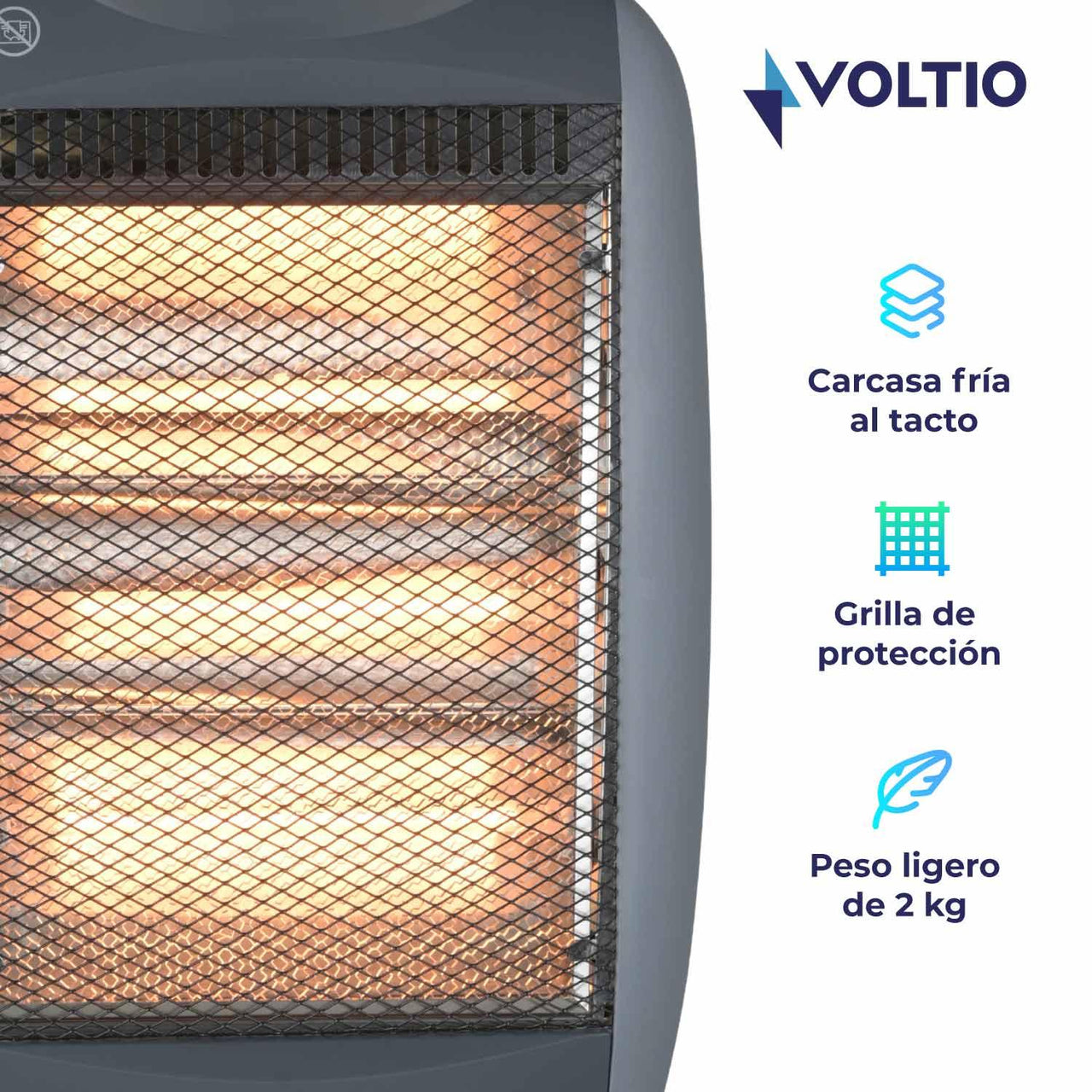 Calefactor Calentador Halogeno Electrico 3 Niveles 2pzas