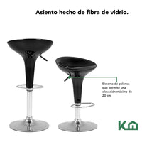 Thumbnail for Banco Alto De Barra Set 2 Pzs Giratorio Altura Ajustable Bar