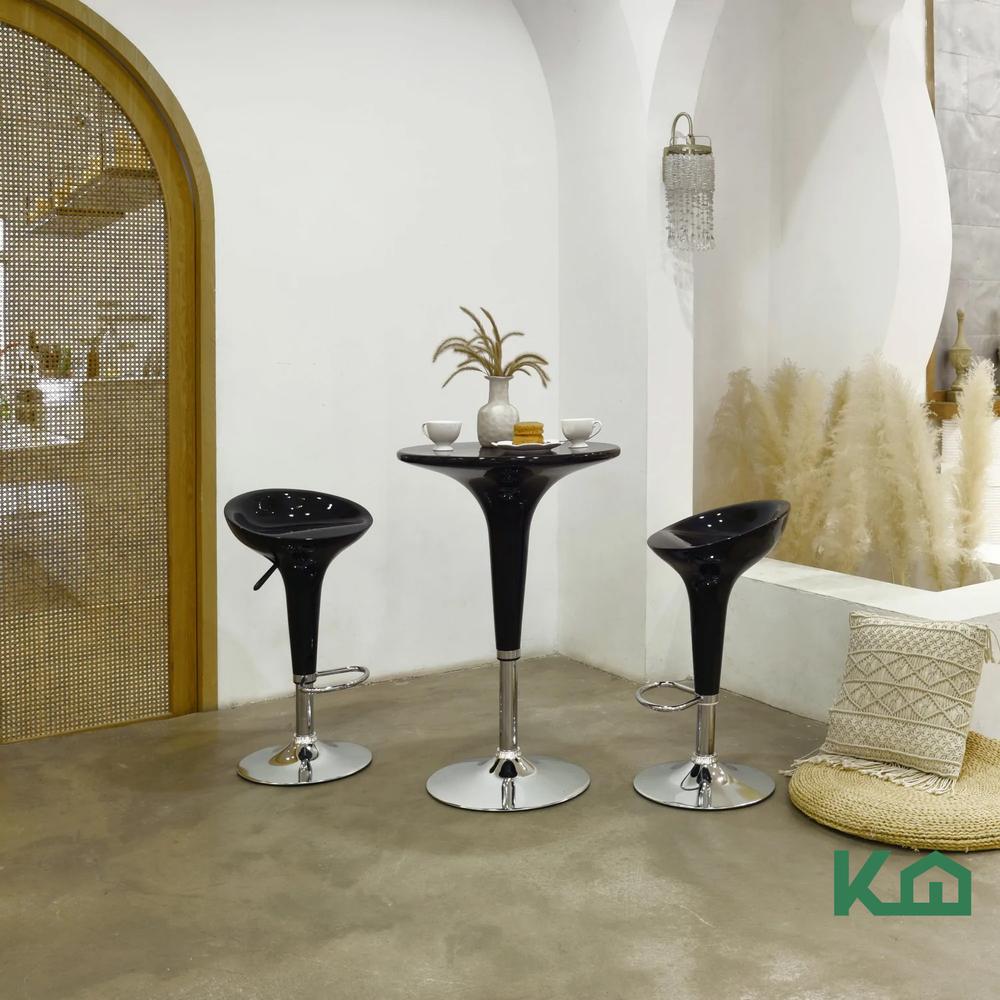 Banco Alto De Barra Set 2 Pzs Giratorio Altura Ajustable Bar