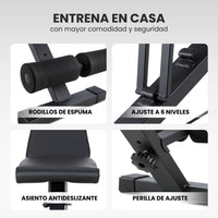 Thumbnail for Banco De Ejercicio Plegable Multiposiciones Gimnasio Pesas