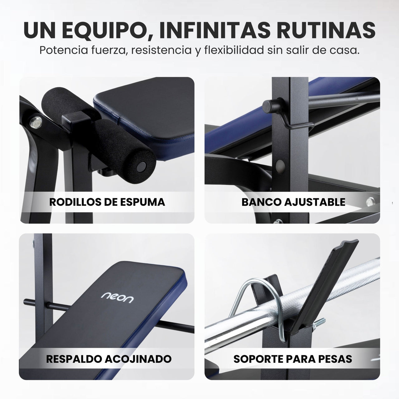Banco Multiposiciones Para Hacer Ejercicio Pesas Hogar Gym