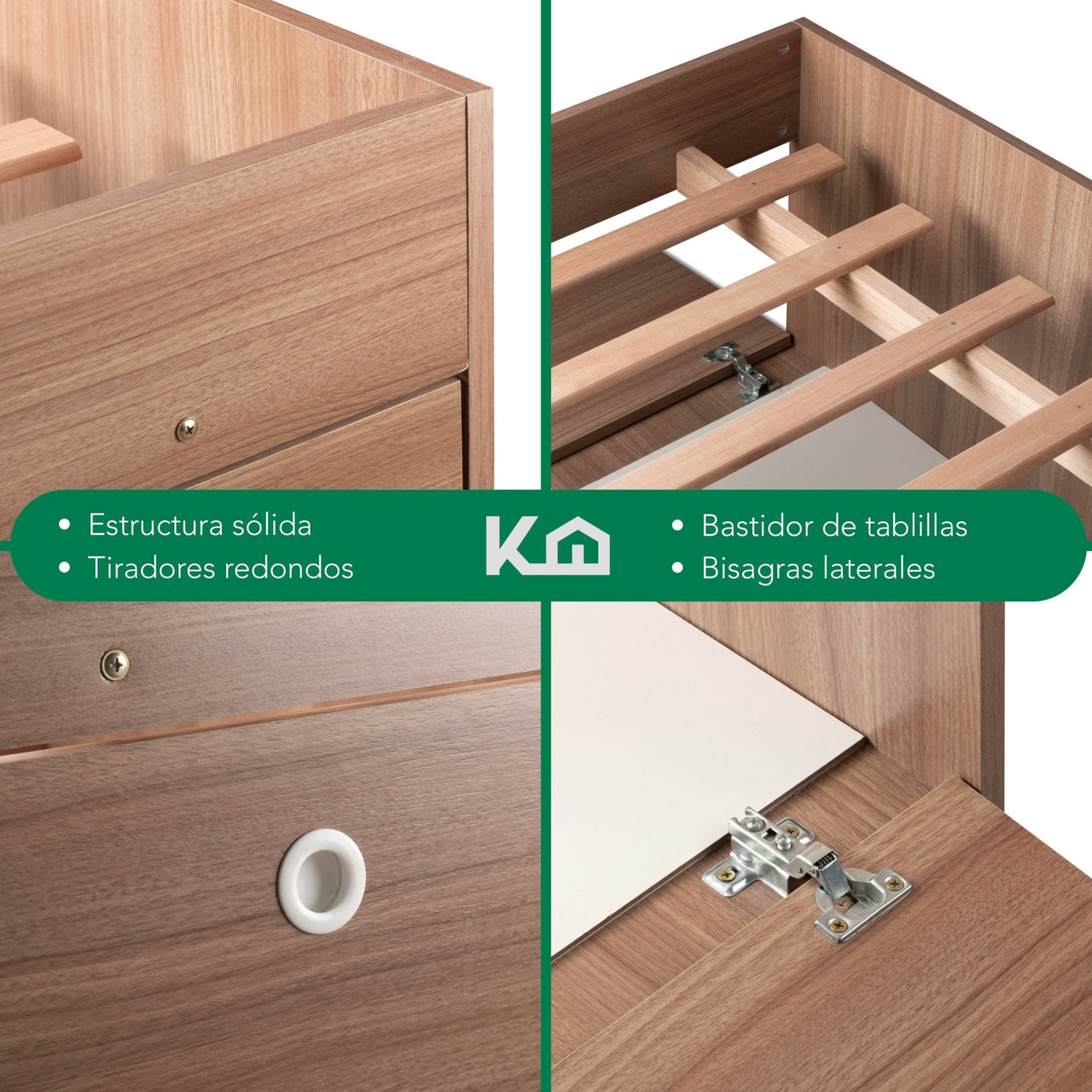 Base Cama Individual Con Cajones KingsHouse Recamara
