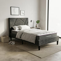 Thumbnail for Base Cama Madera Colchón Individual 100x190 cm Memory Foam