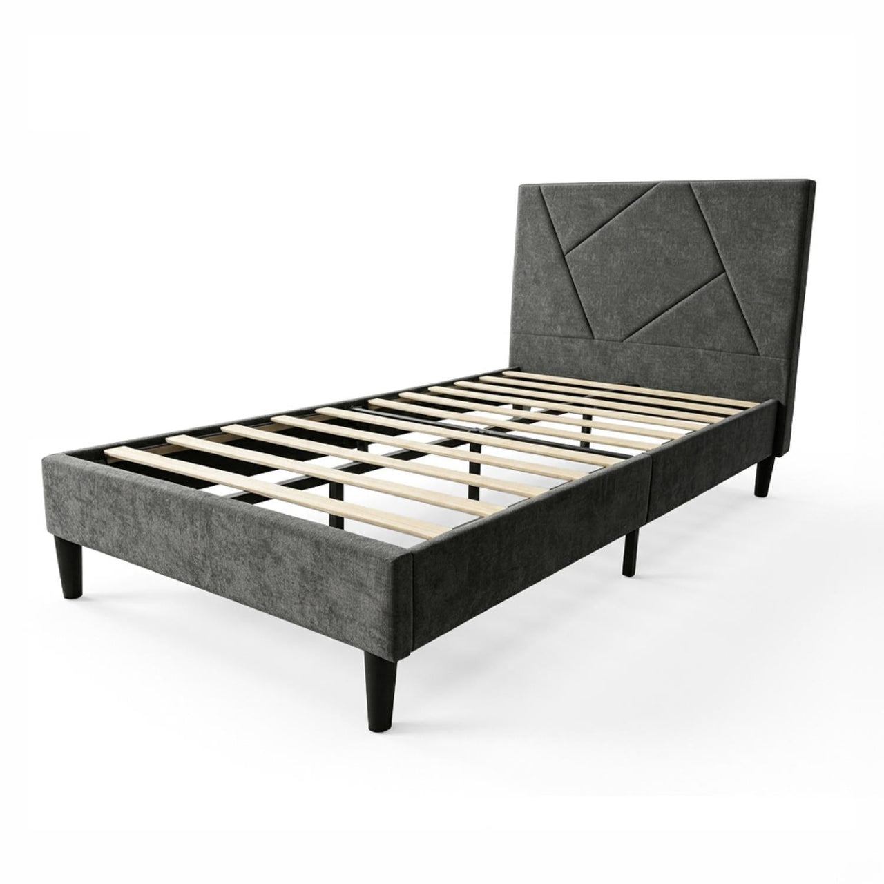 Base Cama Madera Colchón Individual 100x190 cm Memory Foam