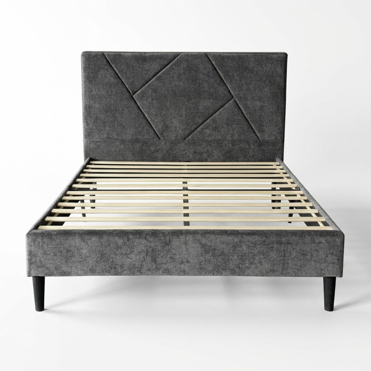 Base Cama Madera Colchón Matrimonial 135x190 cm Memory Foam