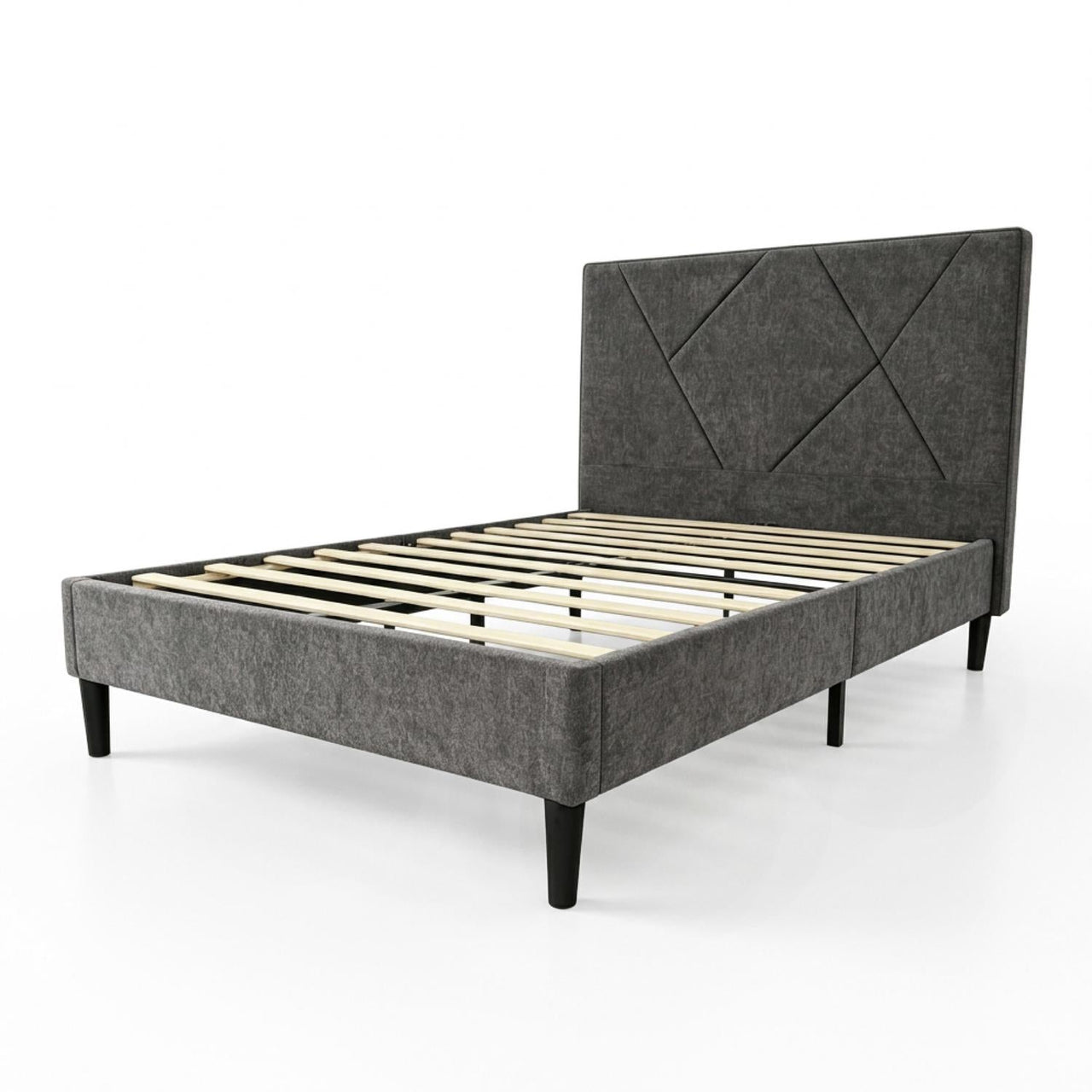 Base Cama Madera Colchón Matrimonial 135x190 cm Memory Foam