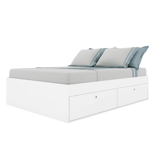 Base Cama Matrimonial Con Cajones Compartimientos KingsHouseBEDCOU1 - BLA