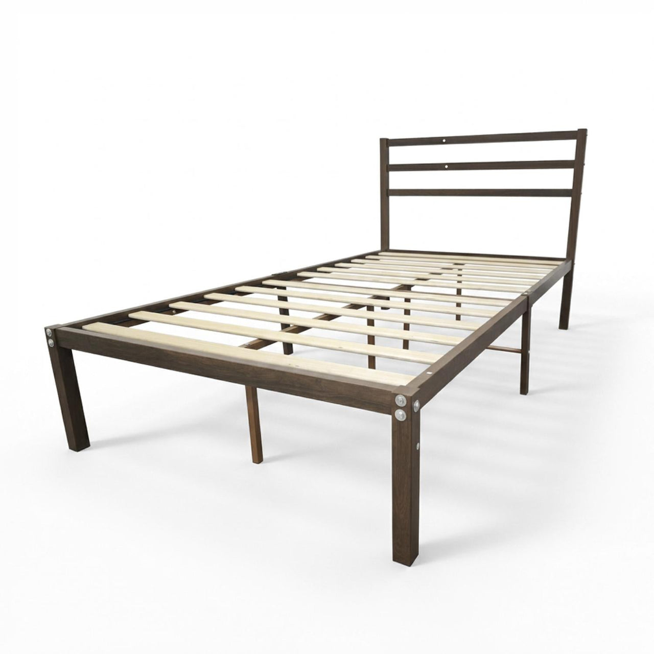 Base Cama Metal y Colchón Individual 100x190 cm Memory Foam