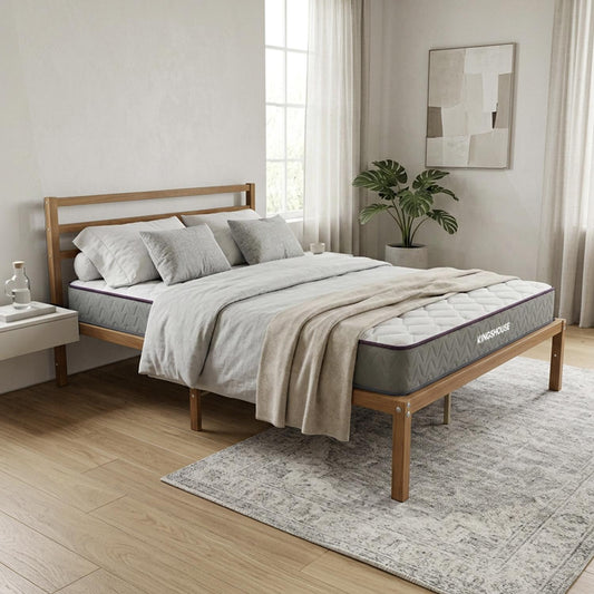 Base Cama Metal y Colchón Matrimonial 135x190 cm Memory FoamDREAMLEA-M