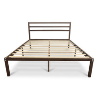 Thumbnail for Base Cama Queen Size Metal y Madera Minimalista Resistente