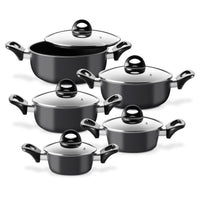 Thumbnail for Batería de 5 Cacerolas de Acero de Carbono Antiadherente