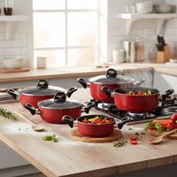 Thumbnail for Batería de 5 Cacerolas de Acero de Carbono Antiadherente