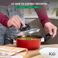 Thumbnail for Batería de 5 Cacerolas de Acero de Carbono Antiadherente