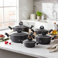 Thumbnail for Batería de 5 Cacerolas de Acero de Carbono Antiadherente