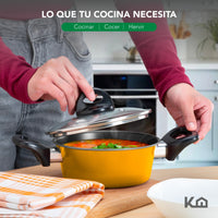 Thumbnail for Batería de 5 Cacerolas de Acero de Carbono Antiadherente