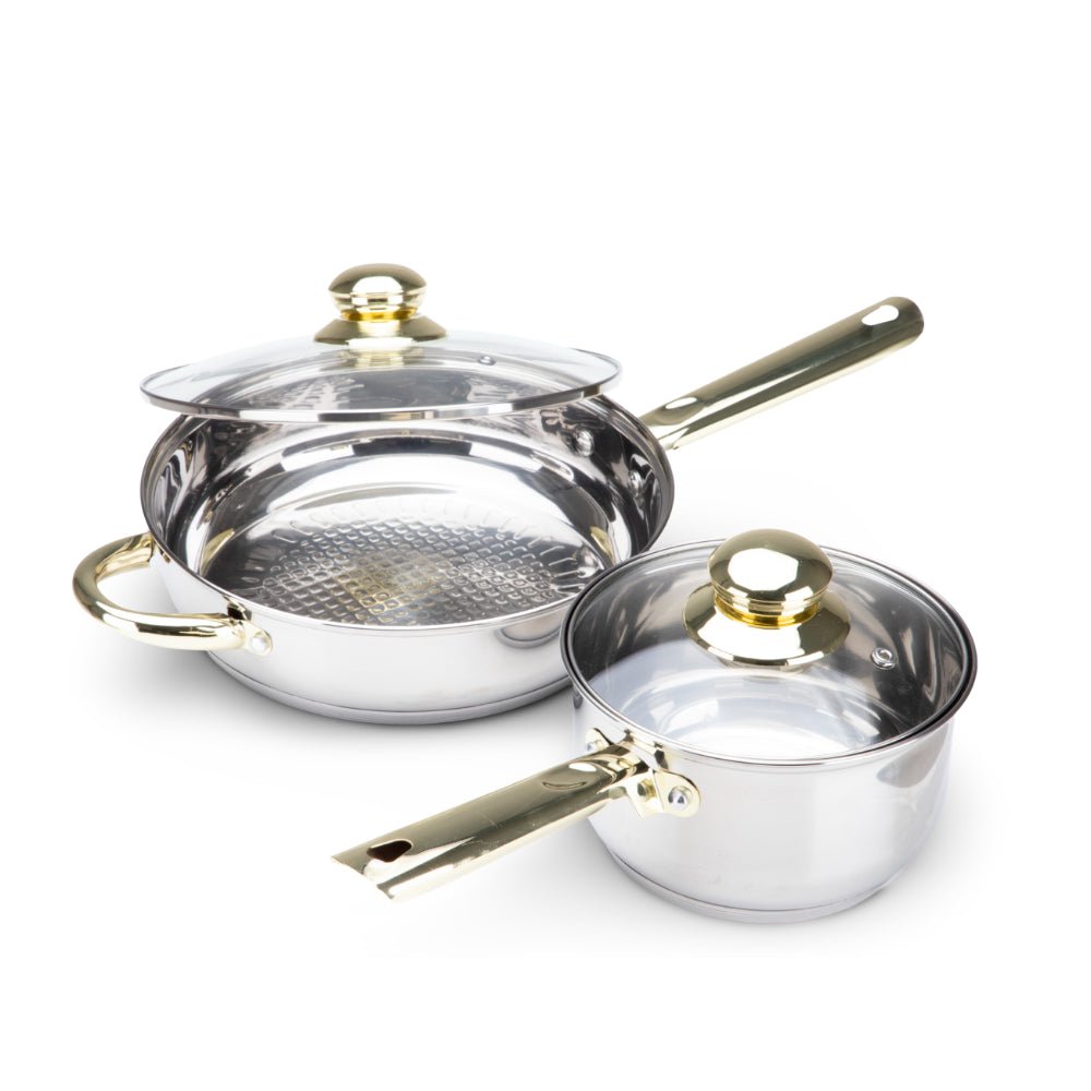 Batería de Cocina 11 Piezas Acero Inoxidable Tricapa