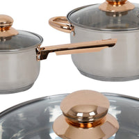 Thumbnail for Bateria De Cocina 11Pzas Acero Inoxidable Tricapa Induccion