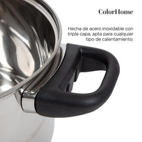 Thumbnail for Batería de Cocina 7 Piezas Acero Inoxidable Tricapa