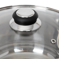 Thumbnail for Bateria De Cocina 7 Pzas Acero Inox Tricapa Negro Colorhome