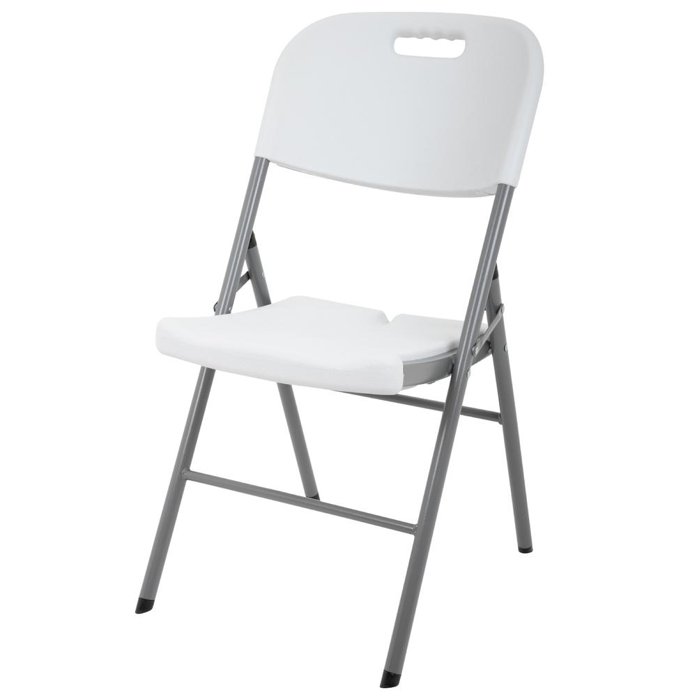 Silla Plegable Plastico Blanca 45x50x88 cm KingsHouse