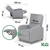 Thumbnail for Sillon Reclinable Reposet Sofa Individual Tela Moderno Sala