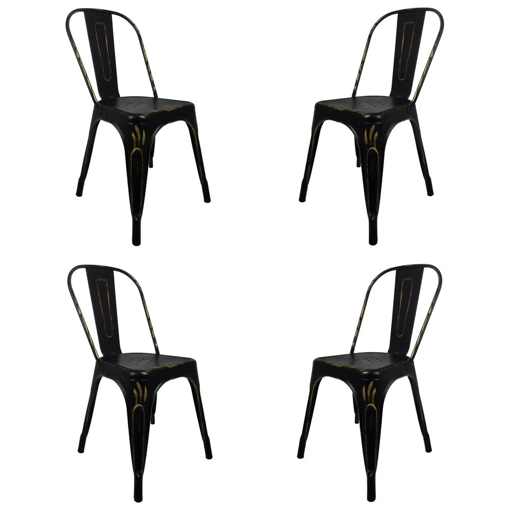 Silla Tolix Metal Comedor Casa Restaurante Exterior 4 Piezas