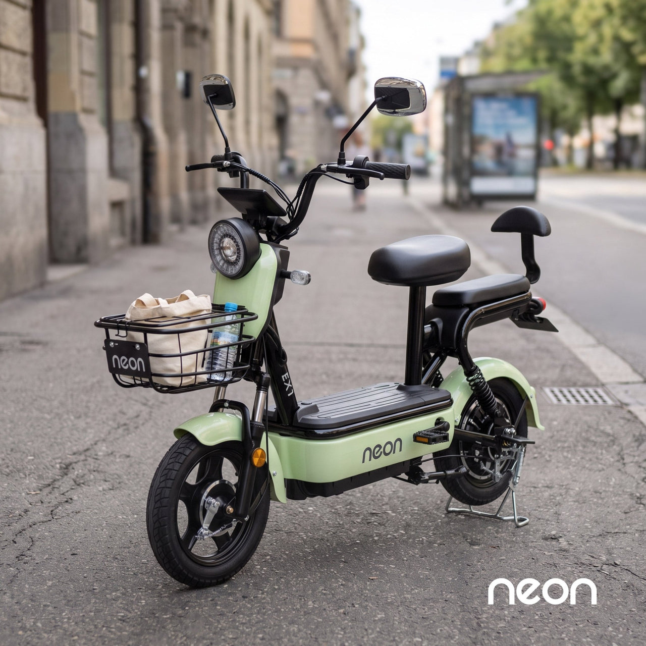 Bicicleta Eléctrica 350w 38km/h Acero 150 Kg Canastilla 50km