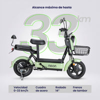 Thumbnail for Bicicleta Eléctrica 350w 38km/h Acero 150 Kg Canastilla 50km