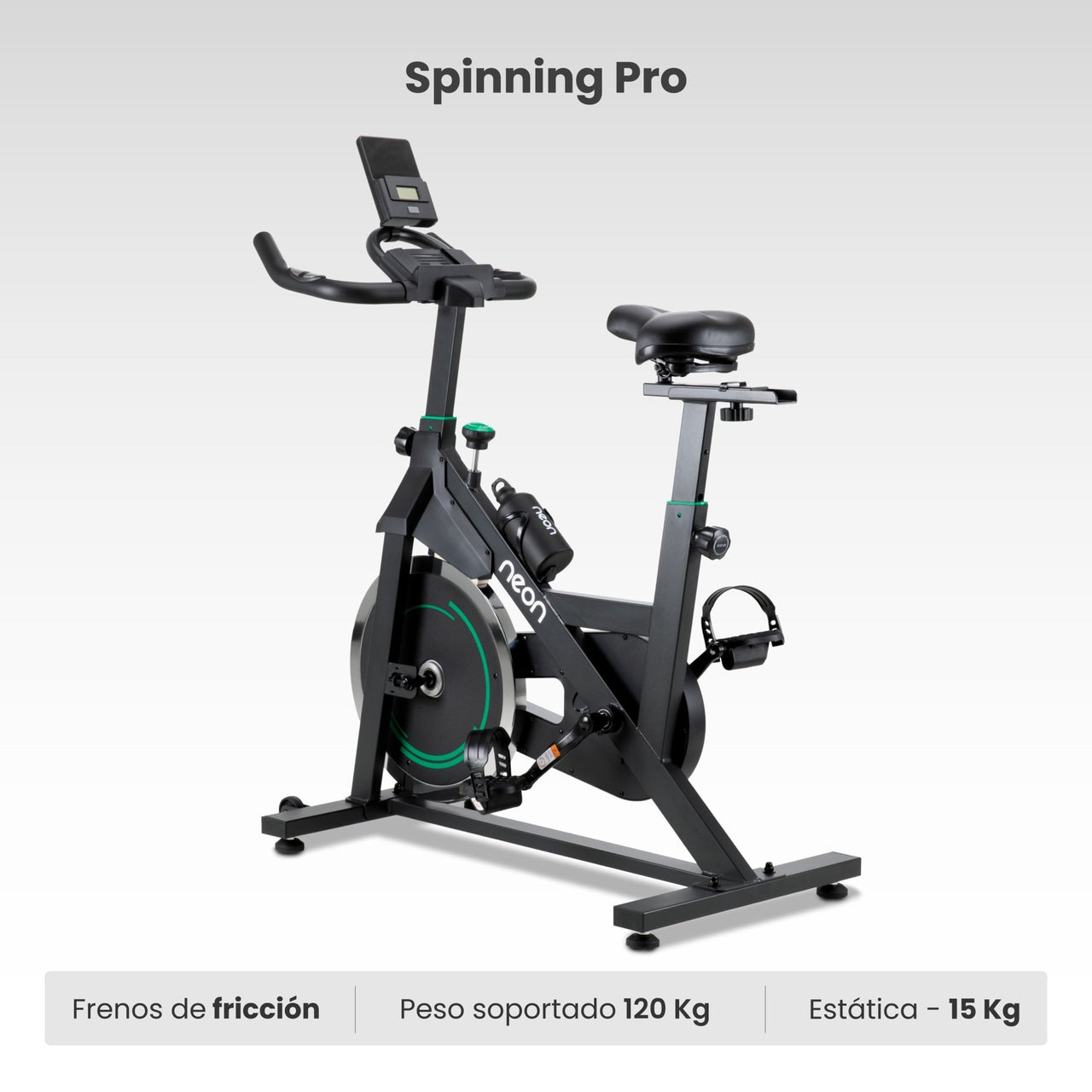 Bicicleta Fija Para Spinning Pro 15 kg Estática Cardio Hogar