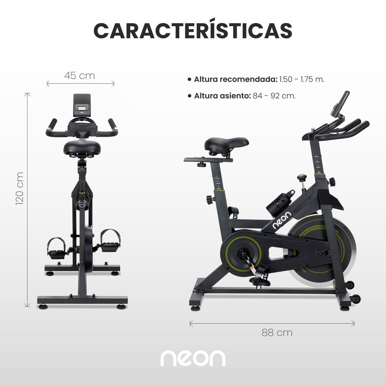 Bicicleta Fija Para Spinning Pro 18 kg Estática Cardio Hogar