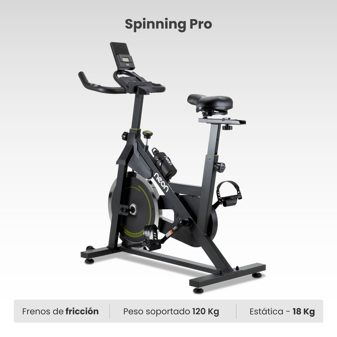 Bicicleta Fija Para Spinning Pro 18 kg Estática Cardio Hogar