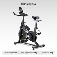 Thumbnail for Bicicleta Fija Para Spinning Pro 18 kg Estática Cardio Hogar