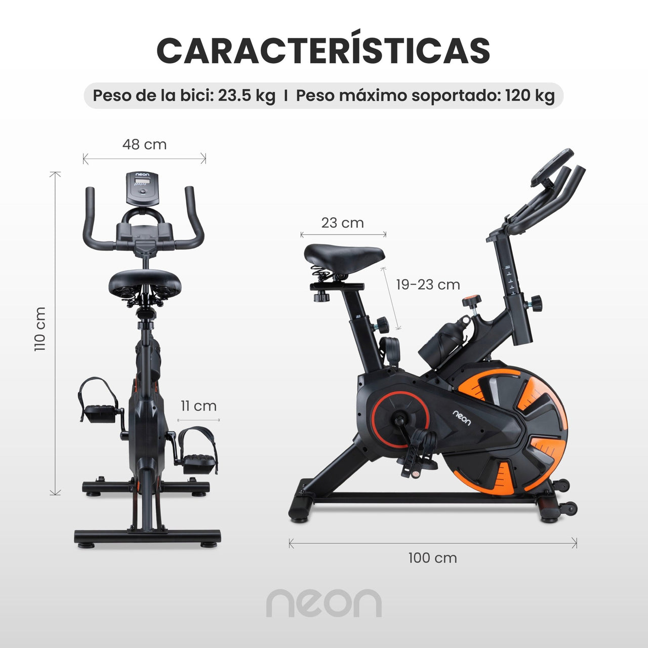 Bicicleta Fija Spinning Pro Rueda 13kg Estática Cardio Hogar