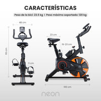 Thumbnail for Bicicleta Fija Spinning Pro Rueda 13kg Estática Cardio Hogar