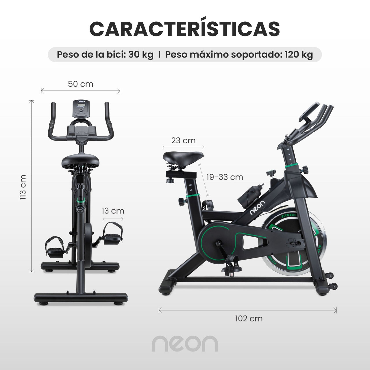 Bicicleta Fija Spinning Pro Rueda 15kg Estática Cardio Hogar