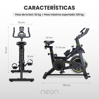 Thumbnail for Bicicleta Fija Spinning Pro Rueda 18kg Estática Cardio Hogar
